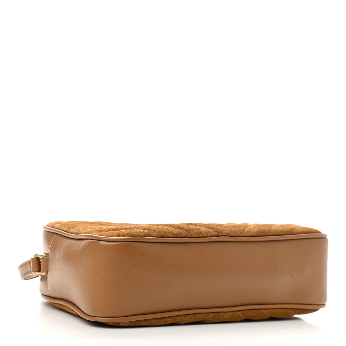 Suede Matelasse Monogram Lou Camera Bag Cinnamon
