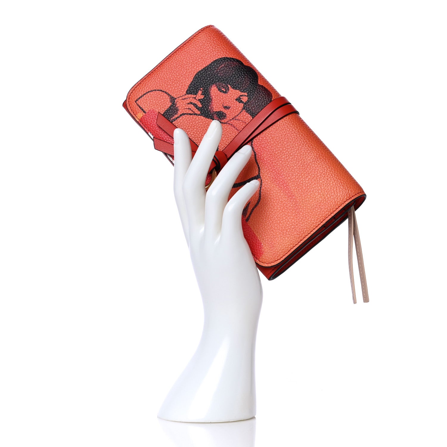 Chloe Calfskin Alphabet Long Wallet Orange Multicolor 2 of 11