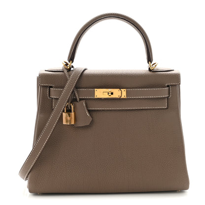 Hermes Togo Kelly Retourne 28 Etoupe 1 of 10