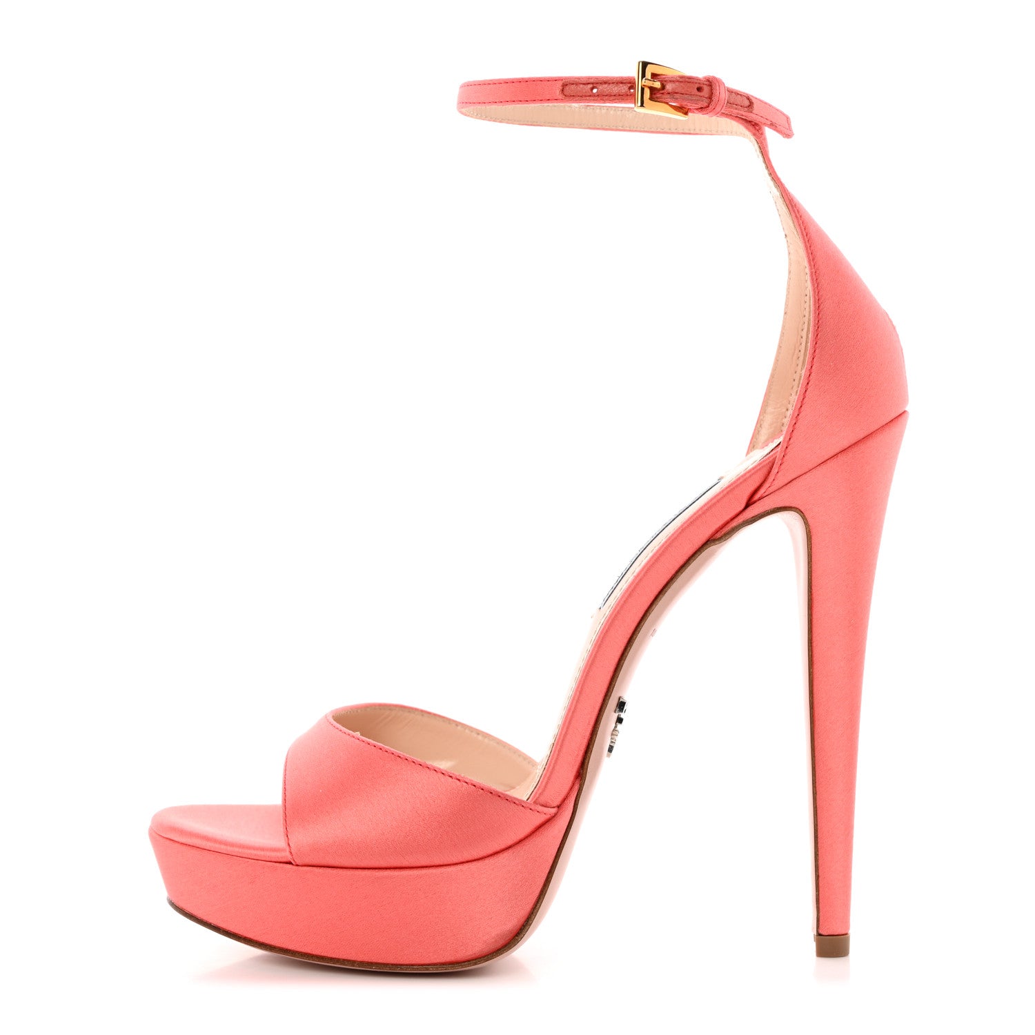 Prada Satin Ankle Strap Platform Sandals 37 1 of 11