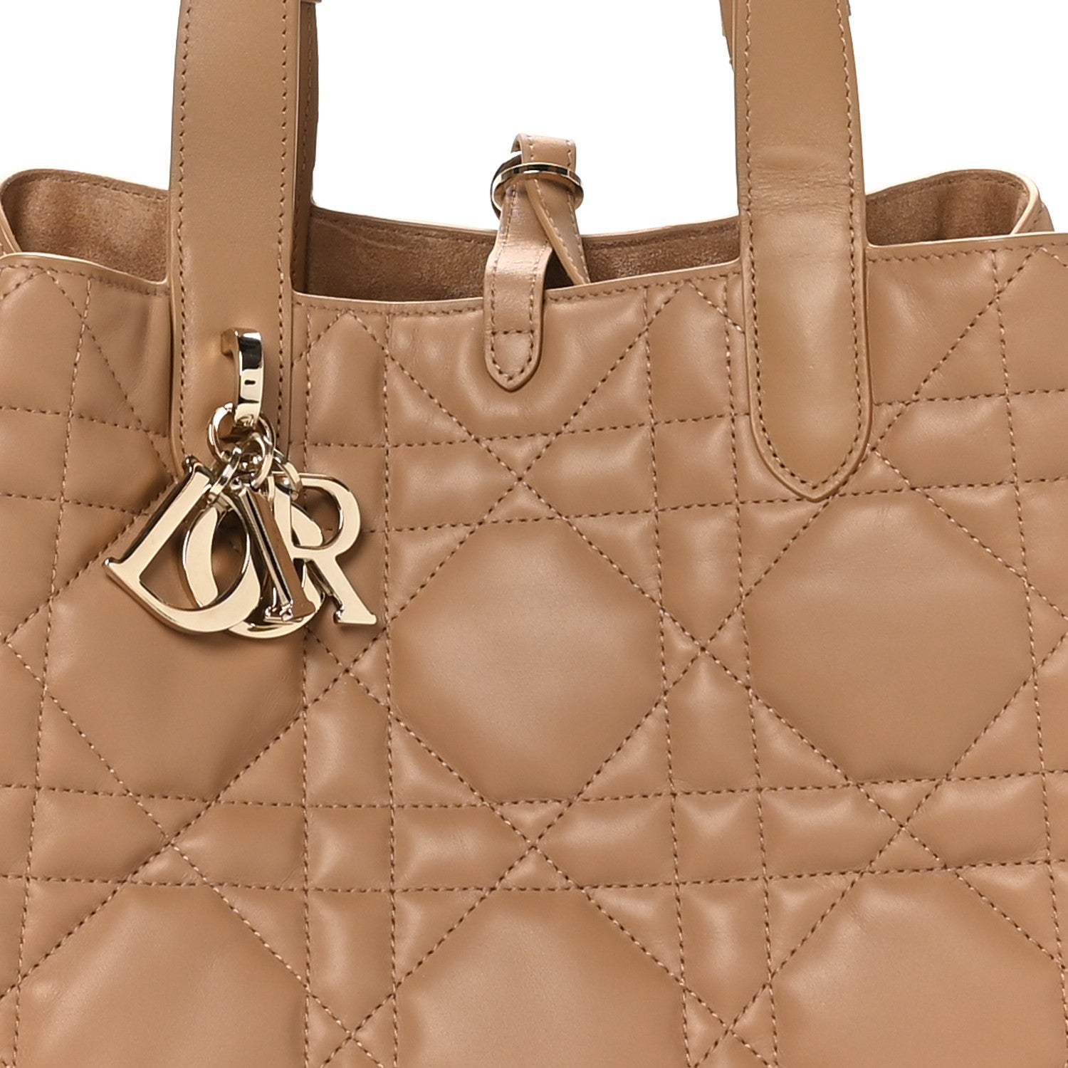 Christian Dior Calfskin Macrocannage Medium Toujour Powder Tan 10 of 12