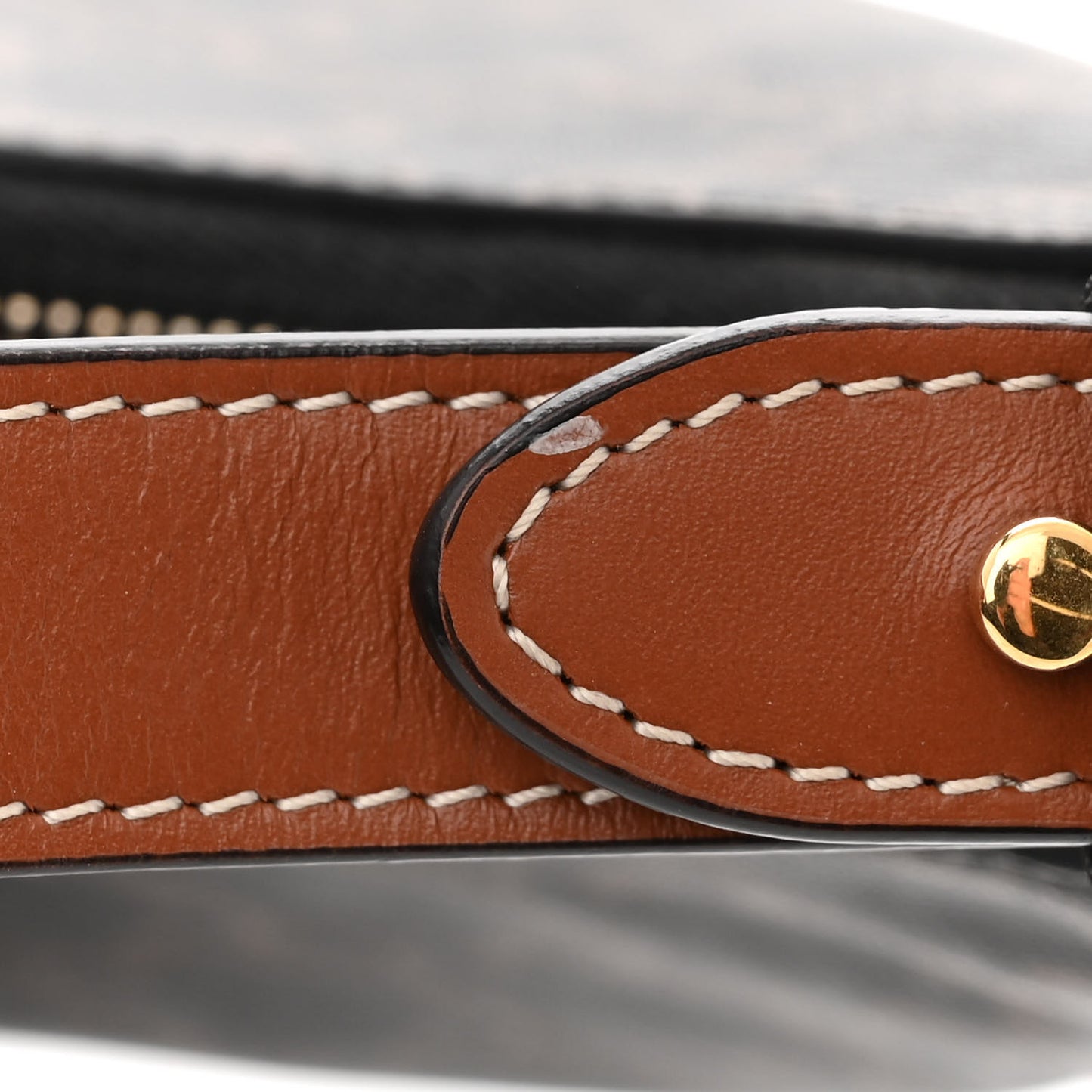 Triomphe Canvas Calfskin Ava Shoulder Bag Tan