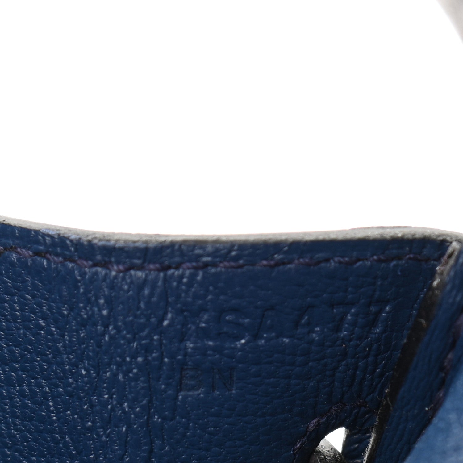Hermes Ostrich Horseshoe Birkin 25 Gris Agate Bleu De Malte 7 of 11