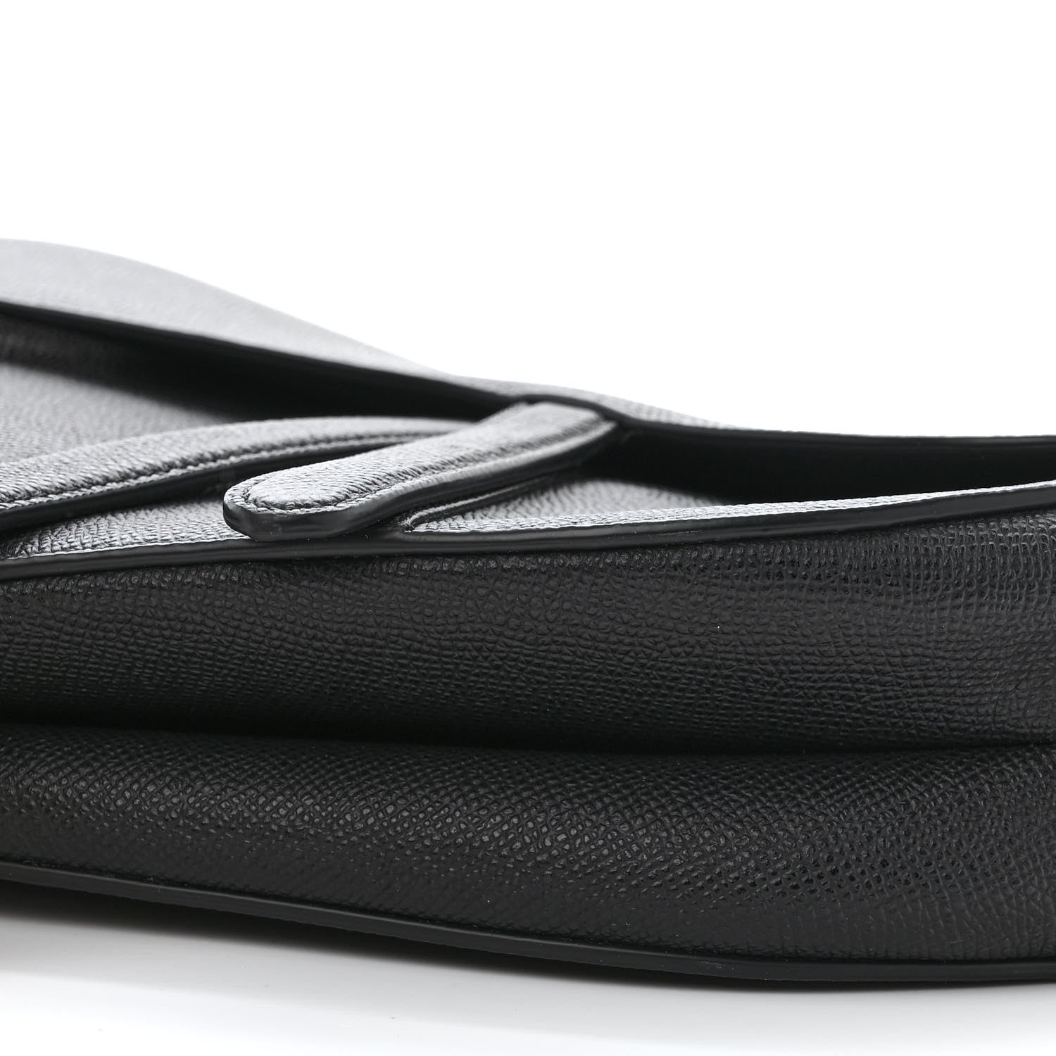 Christian Dior Grained Calfskin Saddle Bag Black 10 of 11