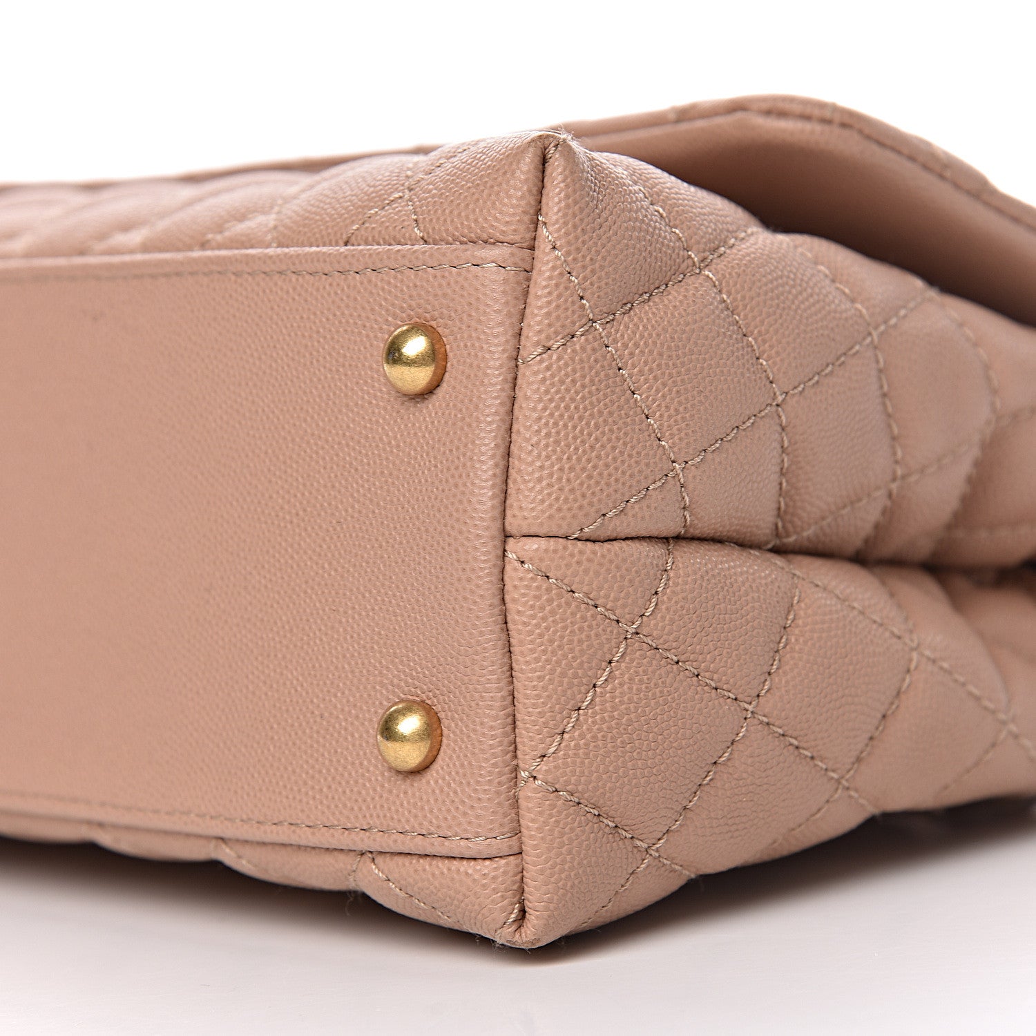 Chanel Caviar Quilted Small Coco Handle Flap Light Beige 9 of 10