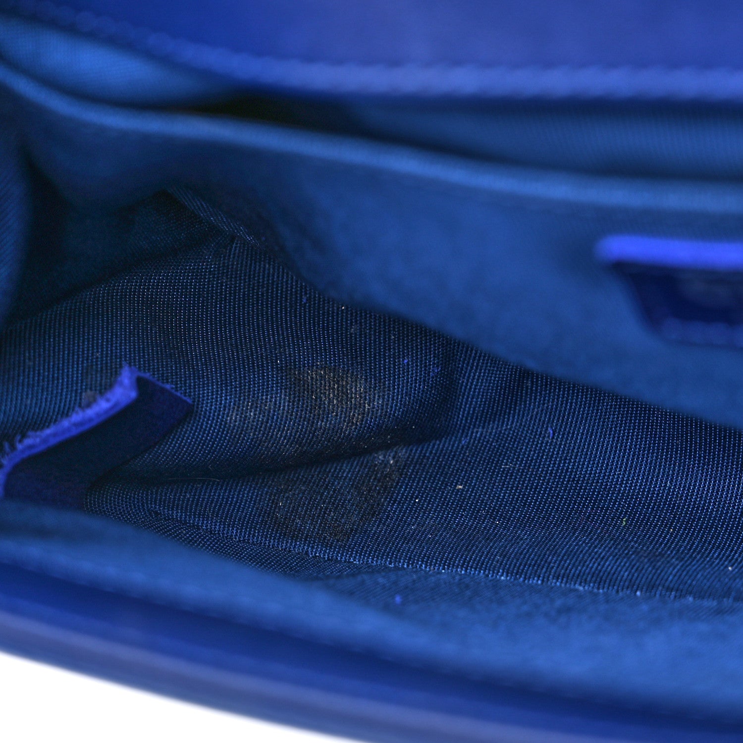 Chanel Velvet Quilted Medium Boy Flap Blue 12 of 13