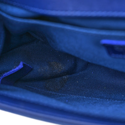 Chanel Velvet Quilted Medium Boy Flap Blue 12 of 13