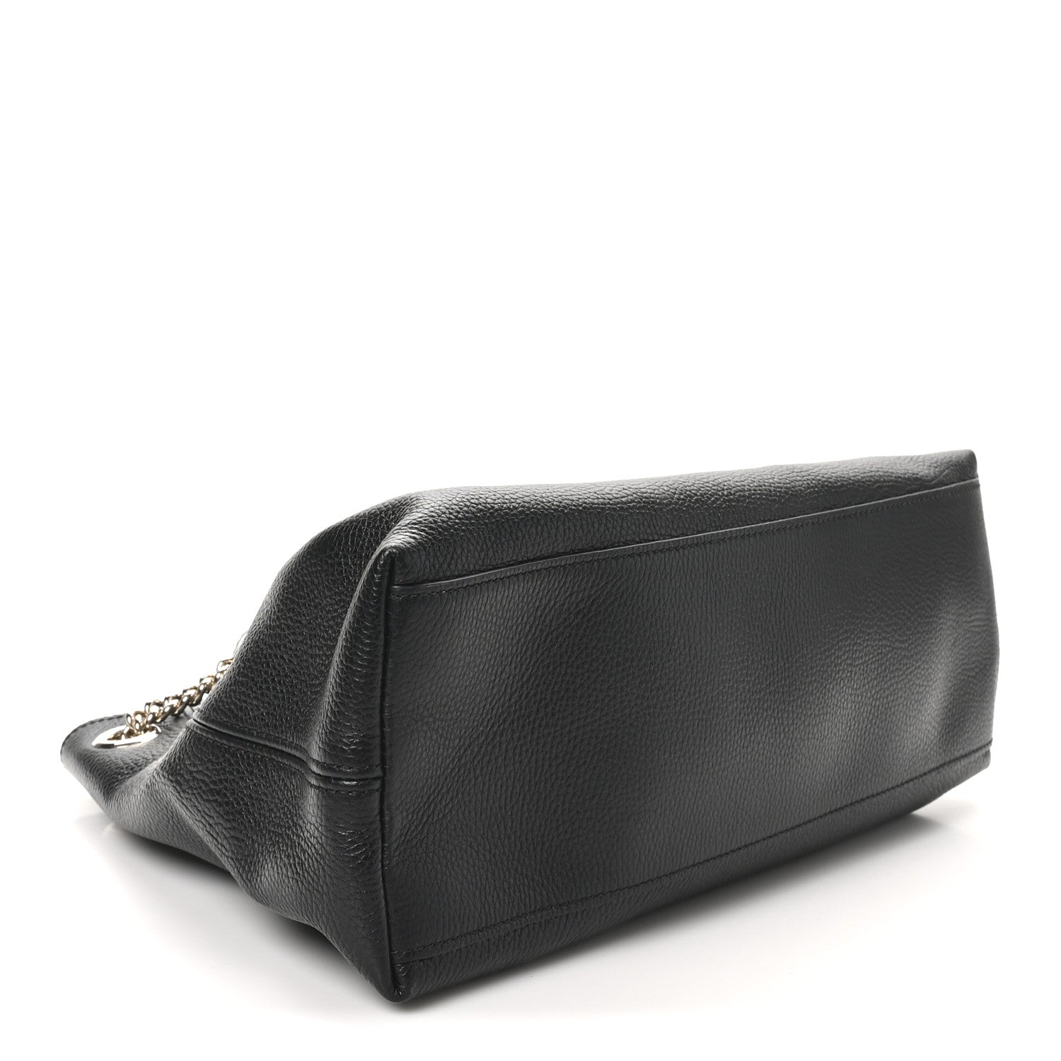 Gucci Pebbled Calfskin Medium Soho Chain Shoulder Bag Black 4 of 10