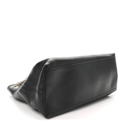 Gucci Pebbled Calfskin Medium Soho Chain Shoulder Bag Black 4 of 10