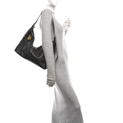 Christian Dior Crinkled Calfskin Macrocannage Large Voyage Bag Black 2 of 9