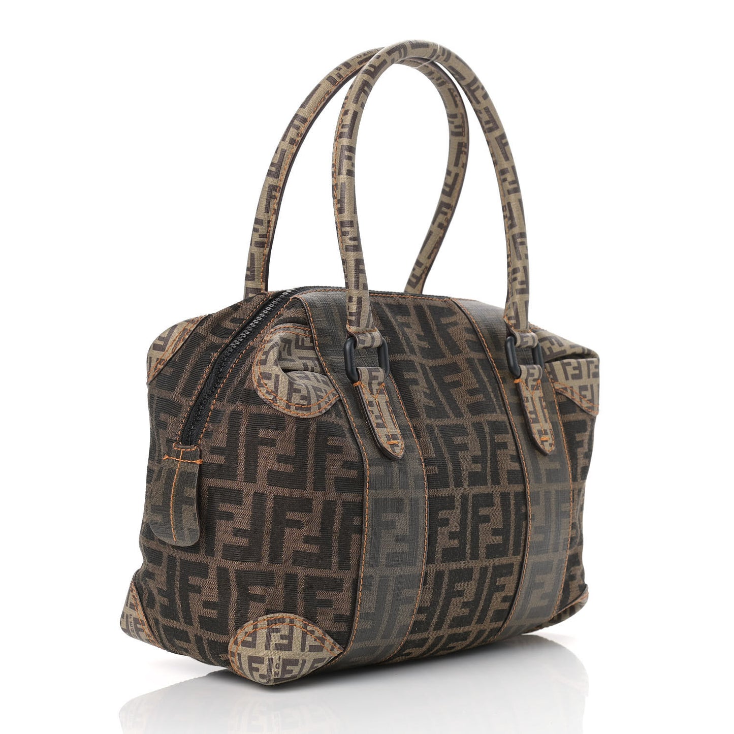 Zucca Zucchino Mixed Media Small B Mix Tote Tobacco