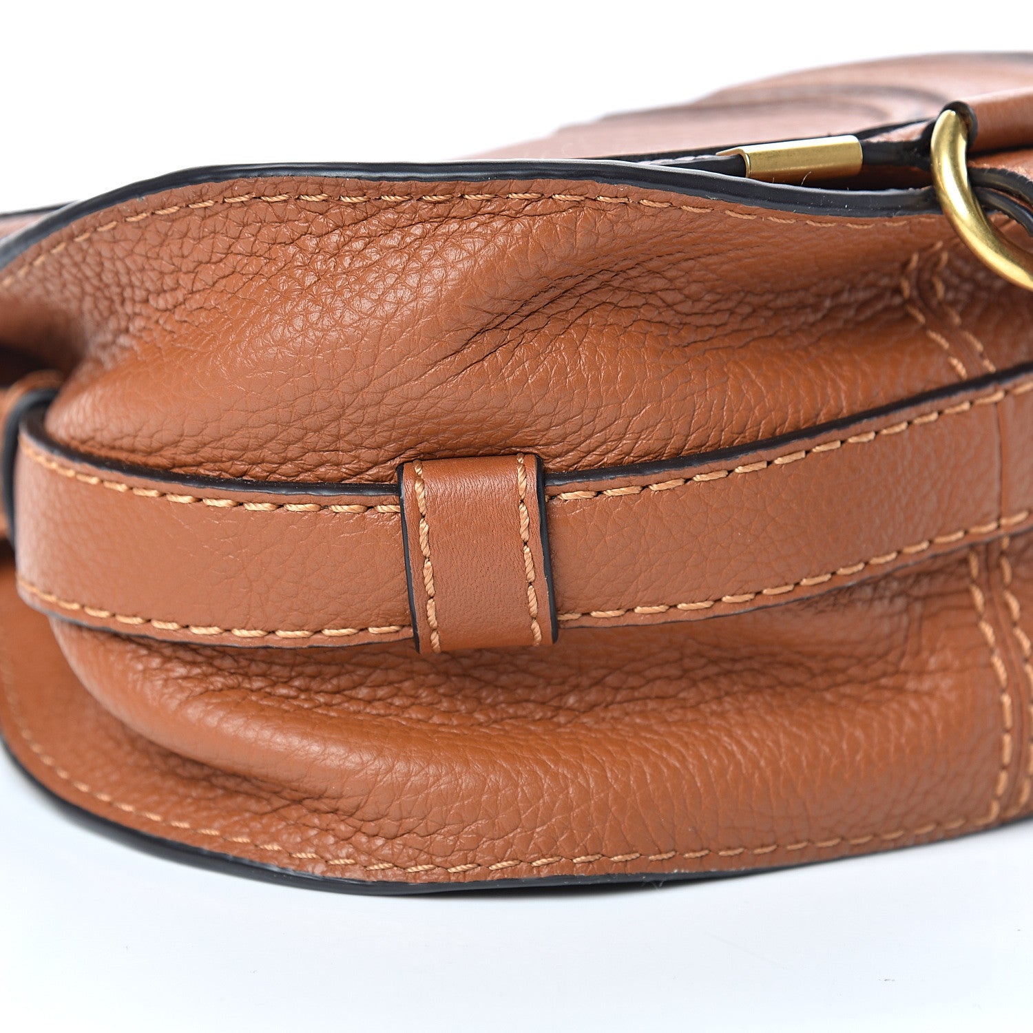 Chloe Calfskin Mini Marcie Round Crossbody Bag Tan 10 of 11
