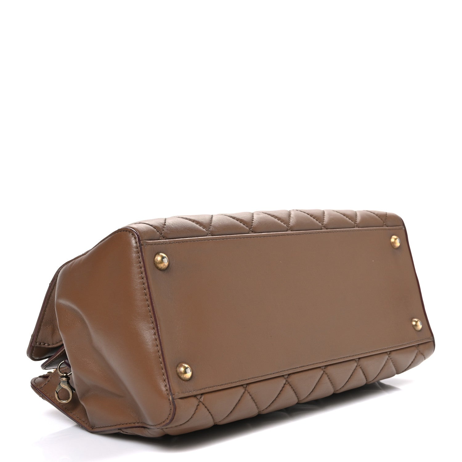 Chanel Calfskin Quilted Small Perfect Edge Tote Dark Beige 3 of 9