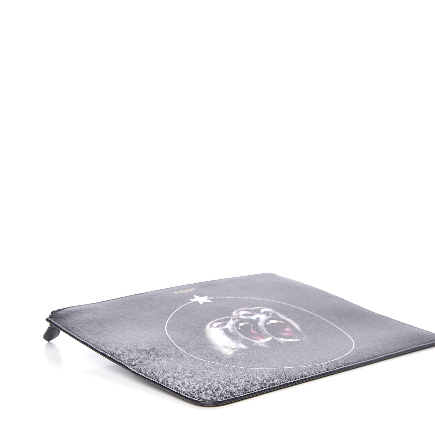 Givenchy Coated Canvas Monkey Brother Print Large Zip Pouch Black 4 of 8