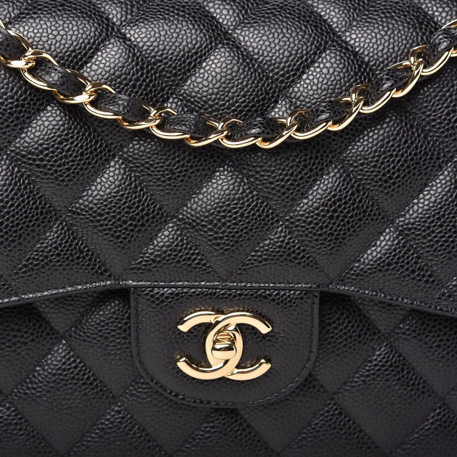 Chanel Caviar Quilted Jumbo Double Flap Black 10 of 11