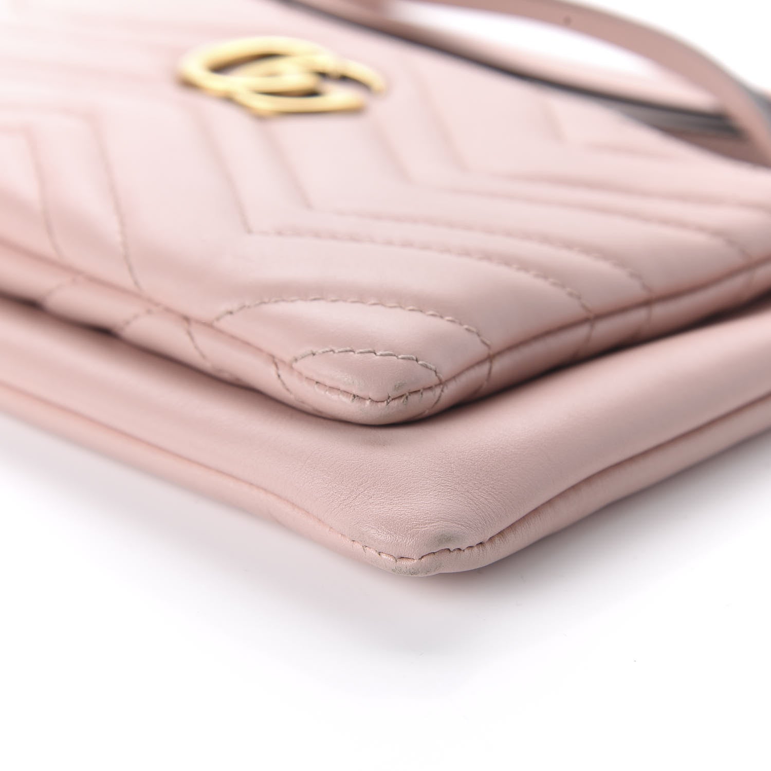 Gucci Calfskin Matelasse Small GG Marmont Double Zip Shoulder Bag Perfect Pink 7 of 12