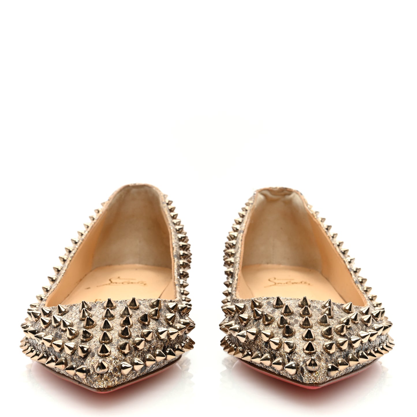Glitter Diams Follies Spikes Flats 39.5 Colombe
