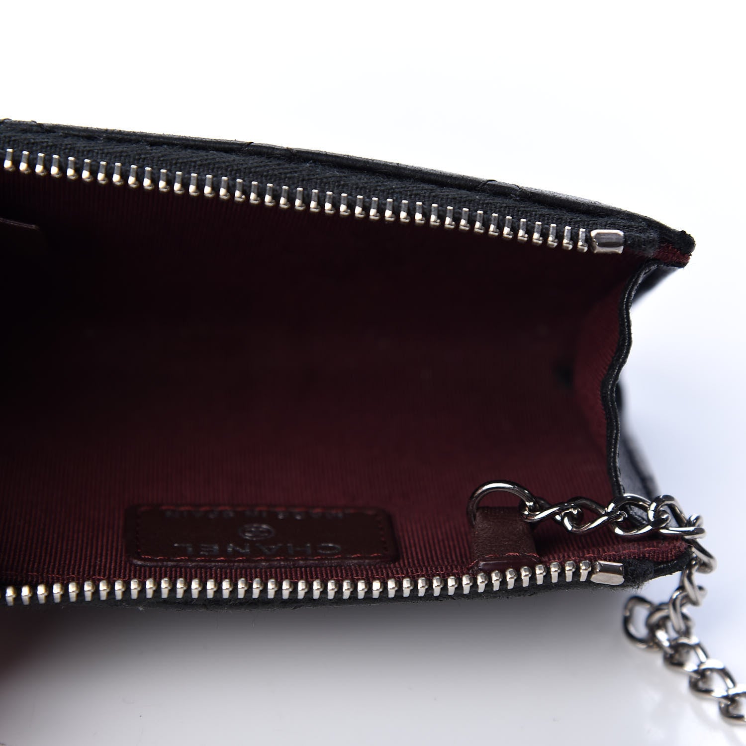 Chanel Lambskin Quilted Key Holder Case Black 4 of 9