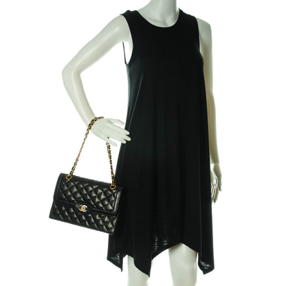 Chanel Lambskin Quilted Medium Double Flap Black 2 of 8