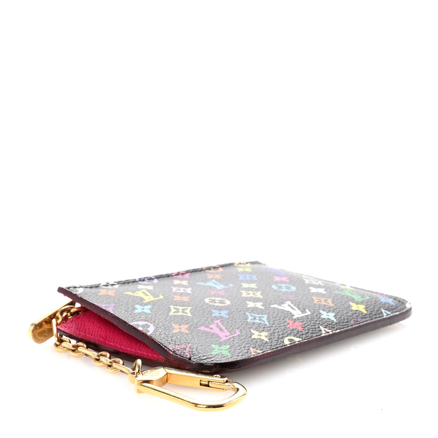 Louis Vuitton Monogram Multicolor Key Pouch Black Grenade 4 of 7