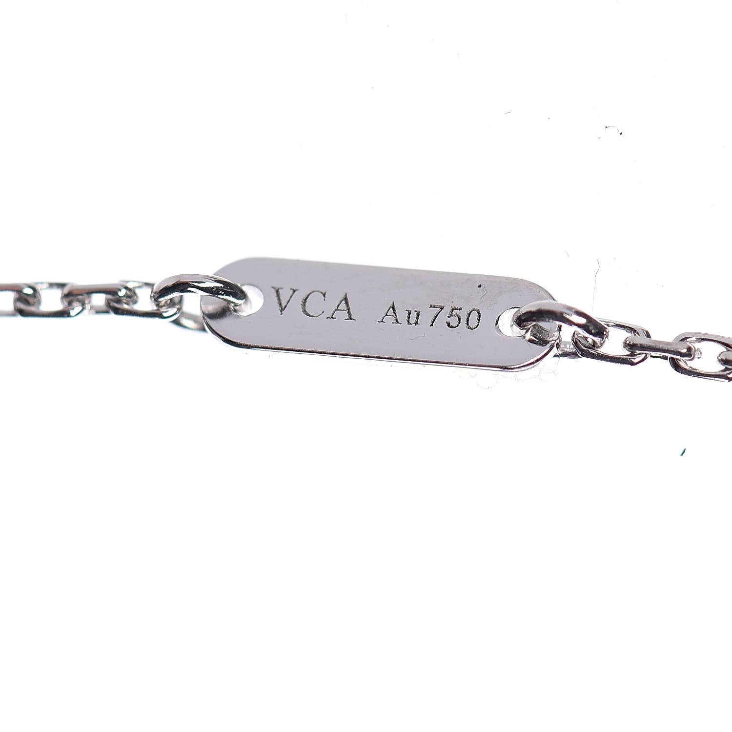 Van Cleef & Arpels 18K White Gold Diamond Sweet Alhambra Pendant Necklace 7 of 8