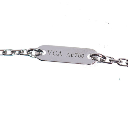 Van Cleef & Arpels 18K White Gold Diamond Sweet Alhambra Pendant Necklace 7 of 8