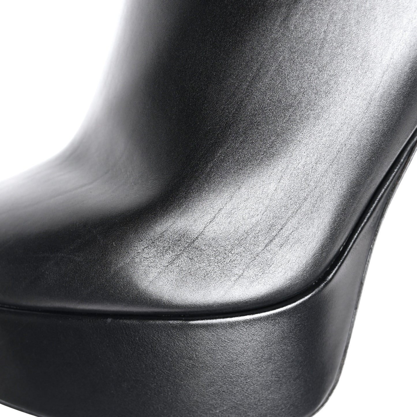Calfskin Monogram Afterglow Platform Ankle Boots 38 Black