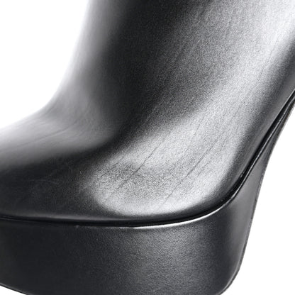 Louis Vuitton Calfskin Monogram Afterglow Platform Ankle Boots 38 Black 13 of 15