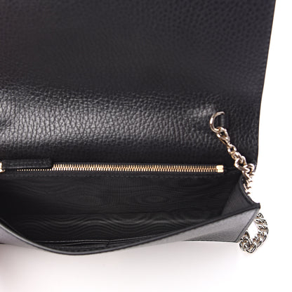 Gucci Dollar Calfskin Medium Betty Chain Wallet Black 4 of 7