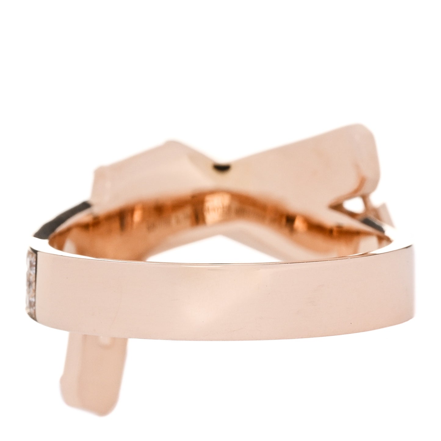 18K Rose Gold Diamond Kelly Gavroche Ring 53 6.5