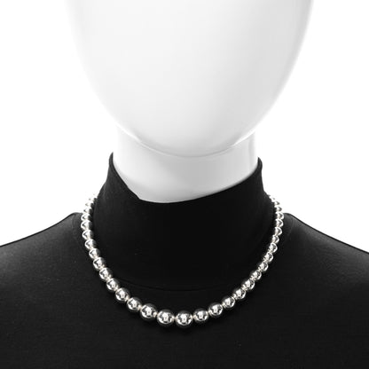 Tiffany Sterling Silver Hardwear Graduated Ball Necklace 2 of 5