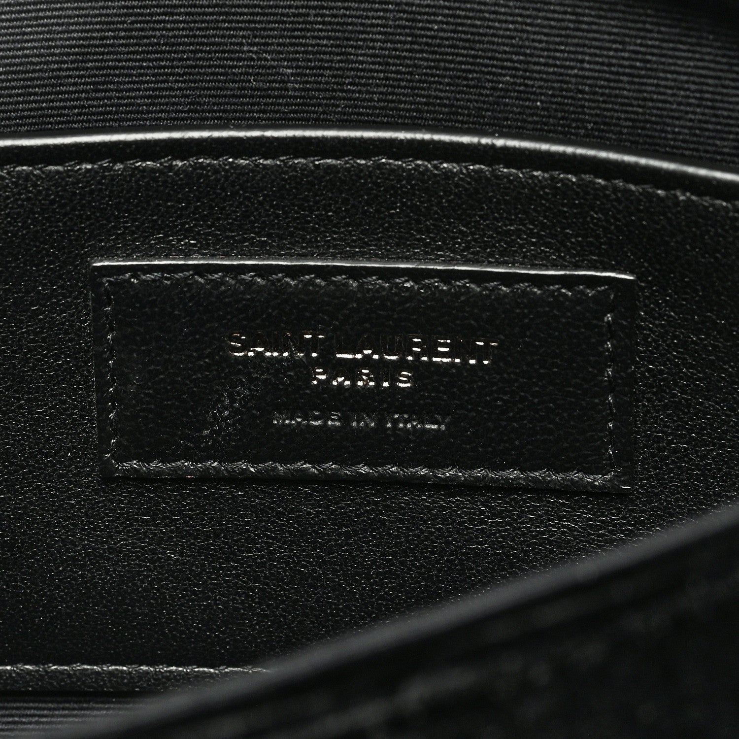 Saint Laurent Velvet Satin Monogram Smoking Clutch Black 6 of 6