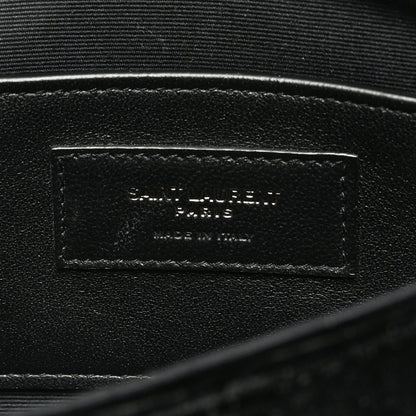 Saint Laurent Velvet Satin Monogram Smoking Clutch Black 6 of 6