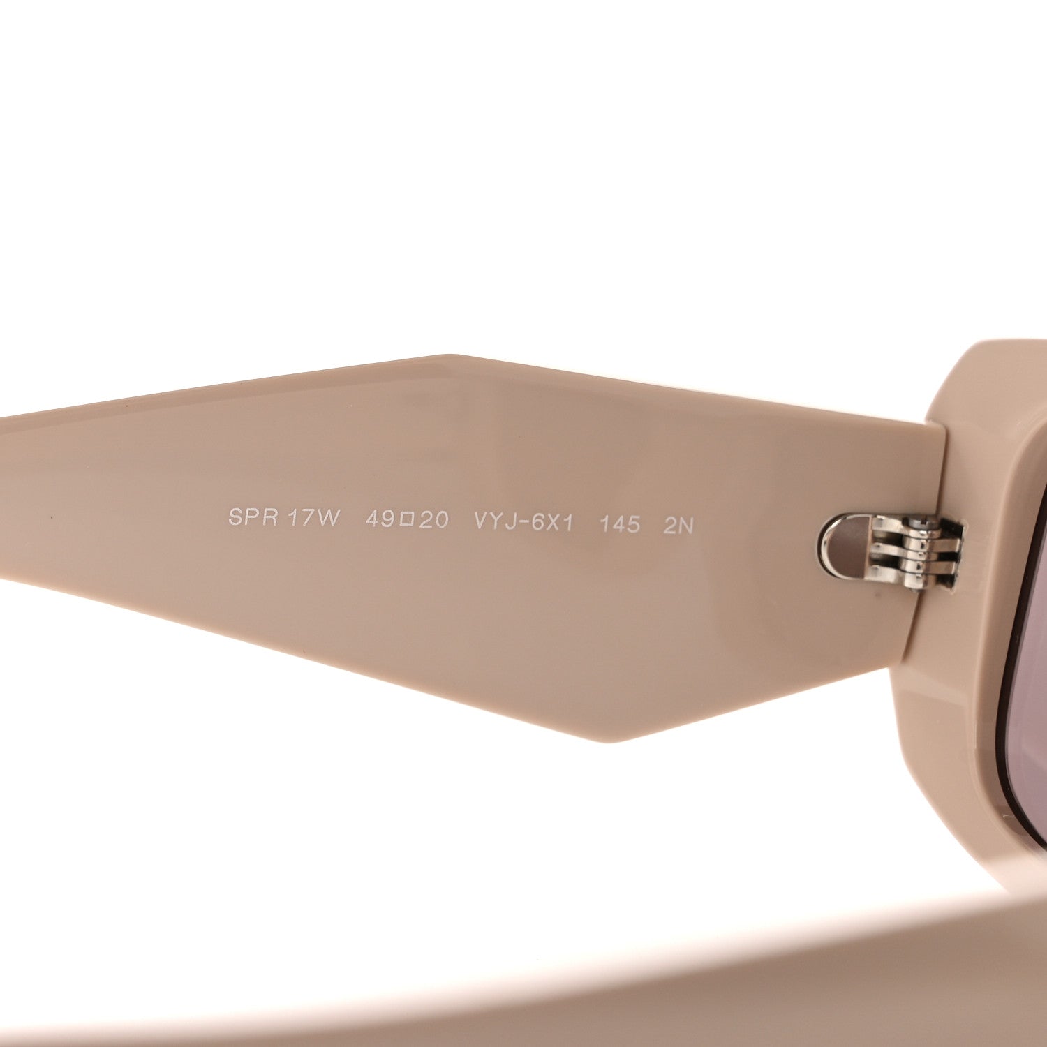 Prada Acetate Symbole Sunglasses SPR 17W Plum Beige 6 of 7