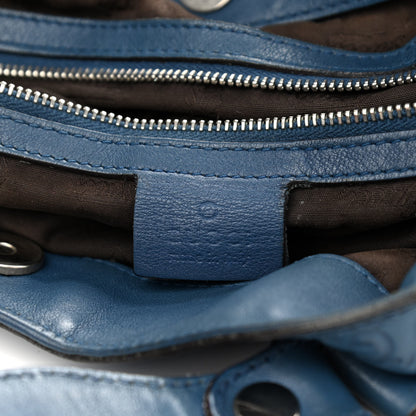 Gucci Guccissima Medium Icon Bit Tote Blue 5 of 23
