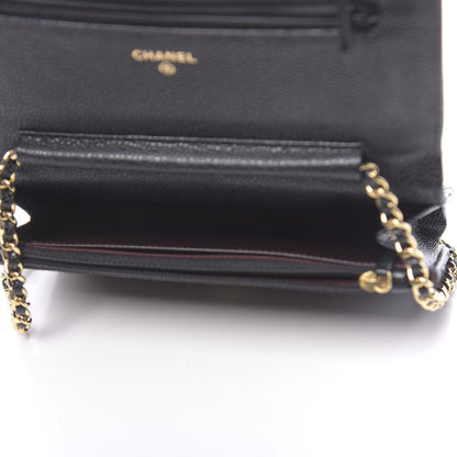 Chanel Caviar Quilted Wallet On Chain WOC Black 5 of 12