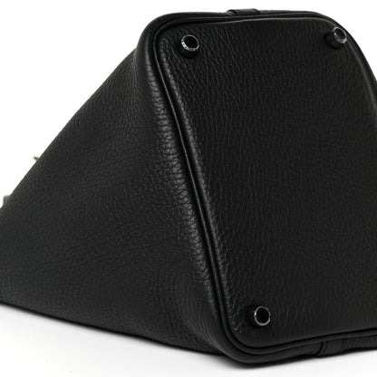 Hermes Taurillon Clemence Monochrome Picotin Lock 18 PM Black 8 of 10