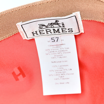 Hermes Cashmere Tigre Royale Riley Cap 57 Beige 8 of 9