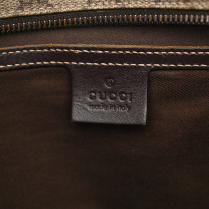 Gucci GG Supreme Monogram Medium Zippered Shopping Tote Dark Brown 6 of 14