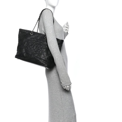 Chanel Grained Calfskin Quilted Small Daily Shopping Tote Black 2 of 15