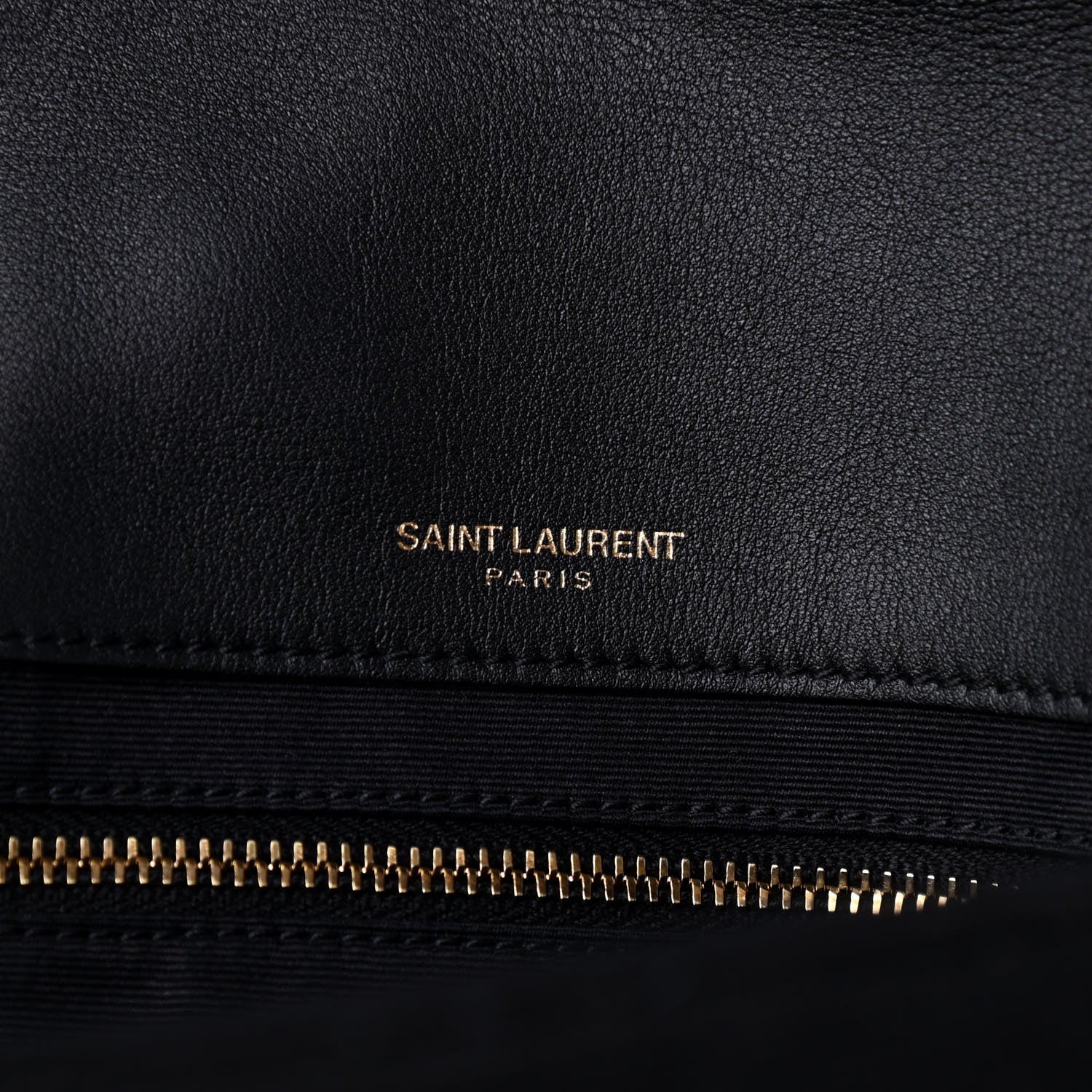 Saint Laurent Cotton Embroidered Rive Gauche Noe Chain Bag Black Beige 7 of 9