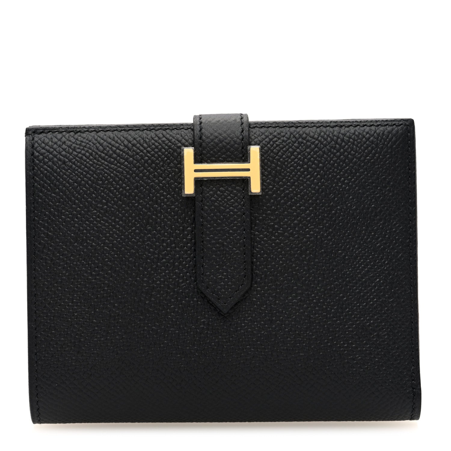 Hermes Epsom Mini Bearn Wallet Black 1 of 8
