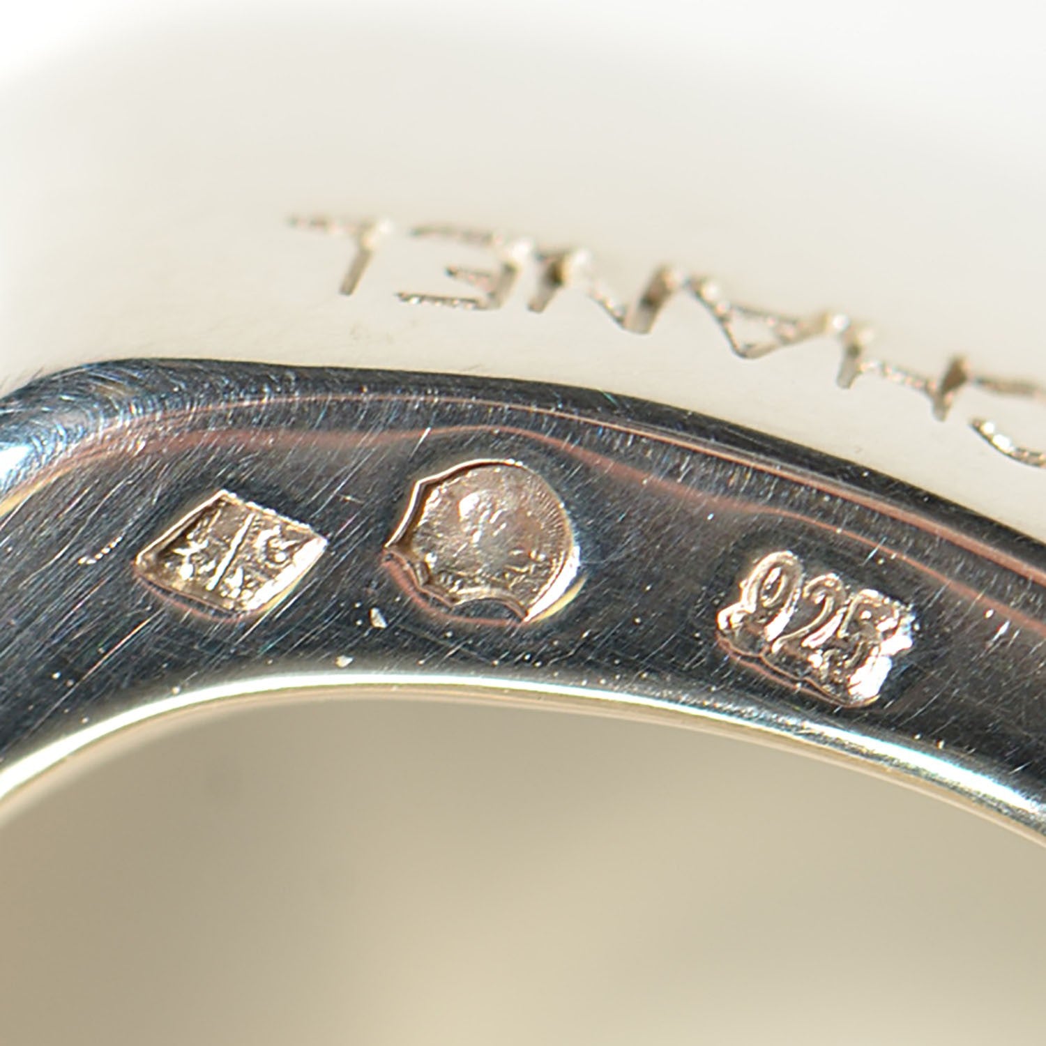 Chanel Sterling Silver Ring 6.25 4 of 5