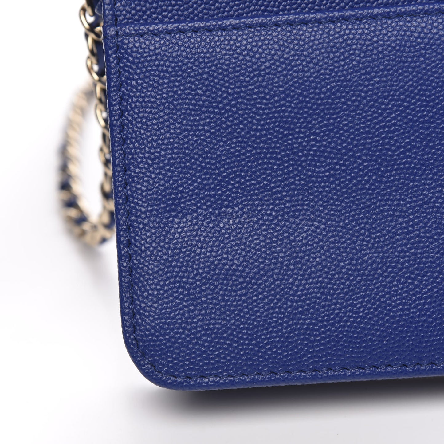 Caviar Quilted Vintage Mademoiselle Wallet On Chain WOC Blue