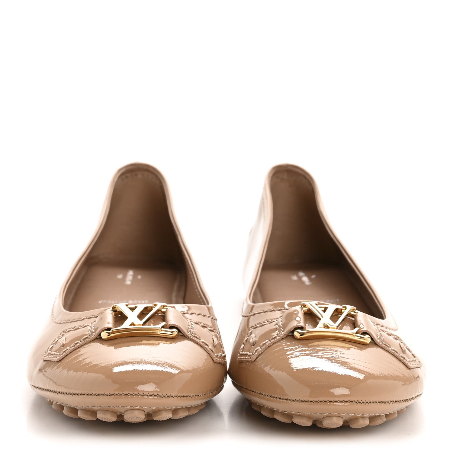 Louis Vuitton Patent Calfskin Womens Oxford Ballerina Flats 40.5 Rose Poudre 3 of 9