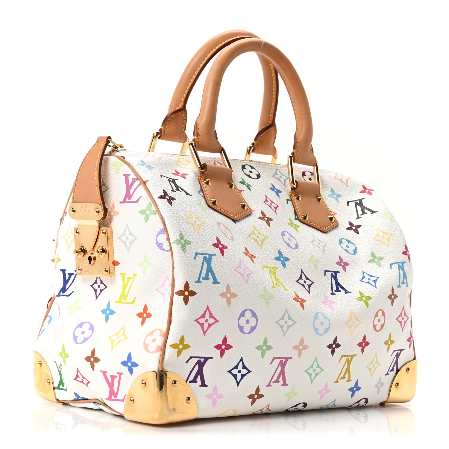 Louis Vuitton Monogram Multicolor Speedy 30 White 2 of 8