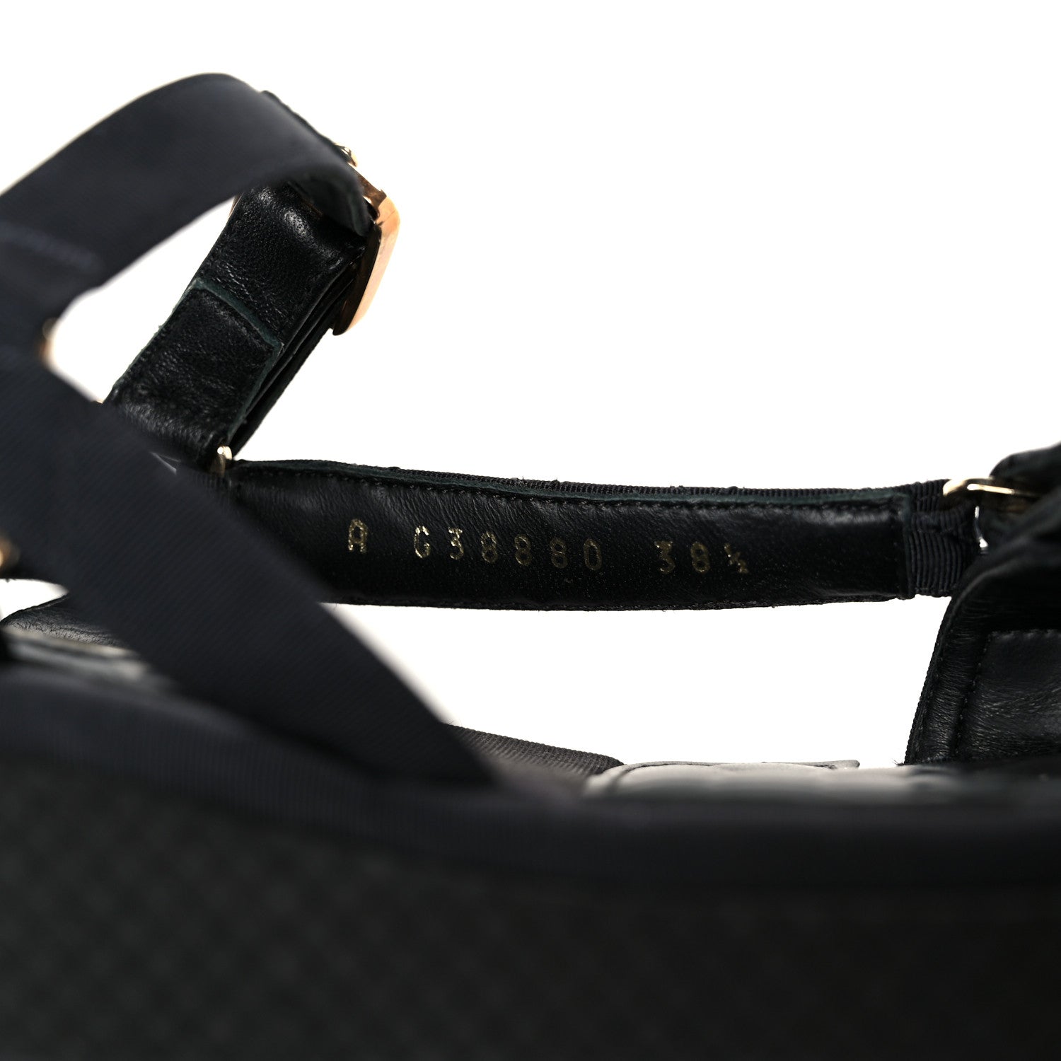 Chanel Grosgrain Logo Platform Sandals 38.5 Black 9 of 10