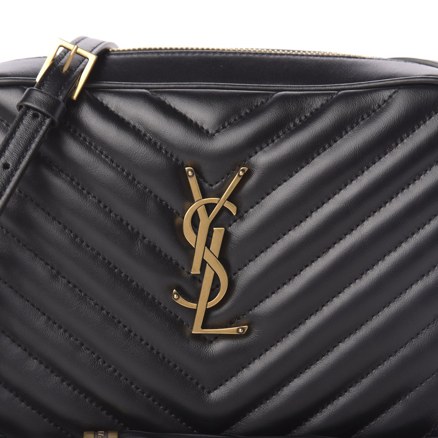 Calfskin Matelasse Monogram Lou Camera Bag Black