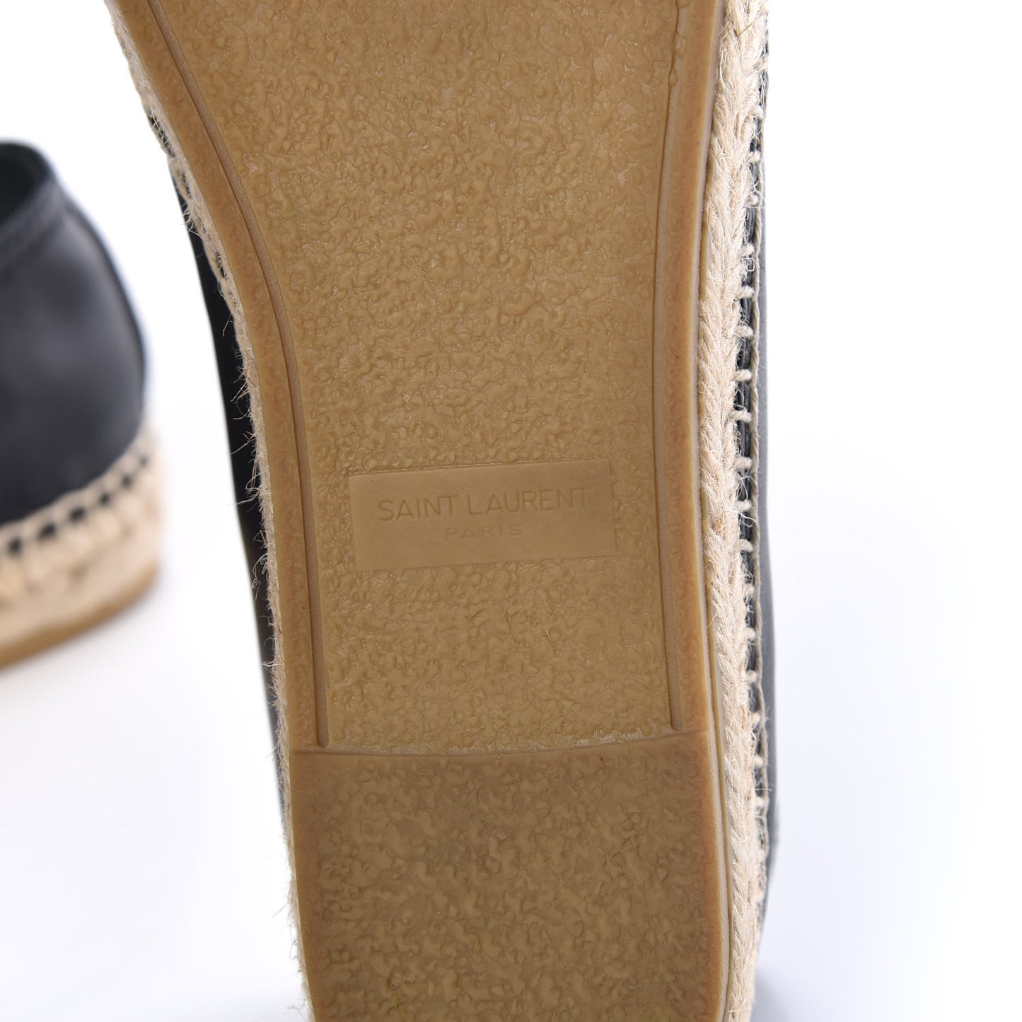 Lambskin Monogram Espadrilles 37 Black