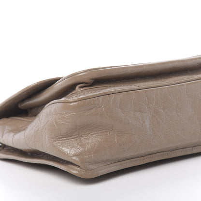 Saint Laurent Crinkled Calfskin Matelasse Monogram Medium Niki Chain Satchel Light Taupe 9 of 10